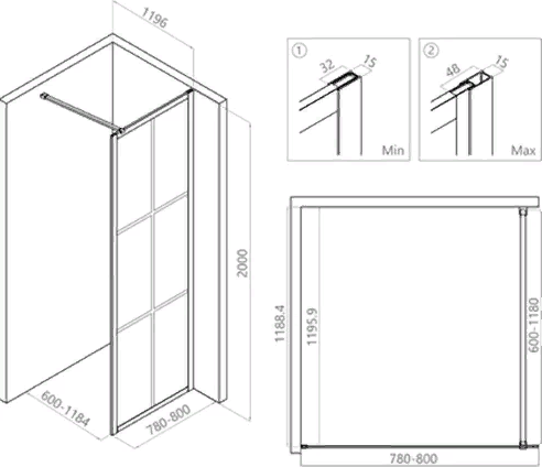 Dushevaya peregorodka RGW Walk In 2