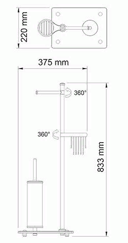 Stojka kombinirovannaya napolnaya WASSERKRAFT K-1264 2