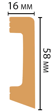 Plintus napolnyj 58x16x2400 D234-195DM Decomaster 2