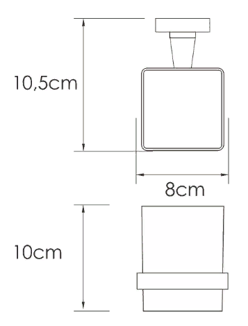 Podstakannik odinarnyj WasserKRAFT Rhin K-8728 2