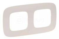 Ramka dlya rozetki 2gnezda LEGRAND Allure 754312 slonovaya kost