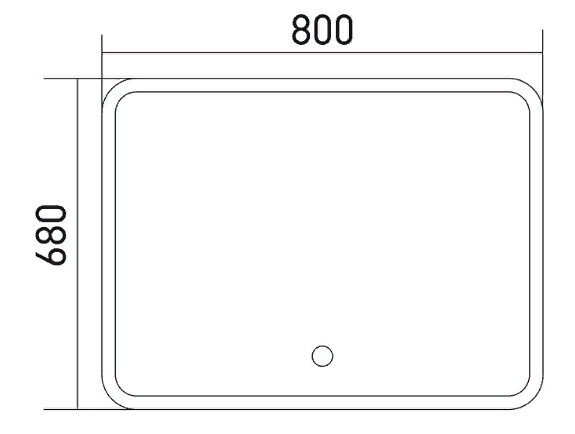 Zerkalo AZARIO Stiv 80h68 sensor podogrev 2