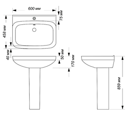 Umyvalnik podvesnoj SANITA LUXE Next 2