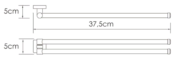 Derzhatel polotenec dvojnoj WasserKRAFT Rhin K-8731 2