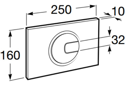 Smyvnaya klavisha dvojnaya ROCA Pro Pl 4 hrom 2