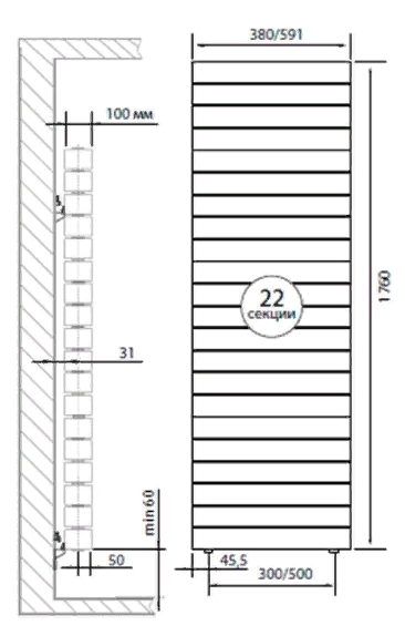 ROYAL THERMO Pianoforte Tower Silver 2