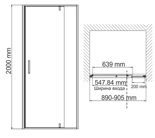 Dushevaya dver WasserKRAFT Neime 2 Dushevaya dver WasserKRAFT Neime 2