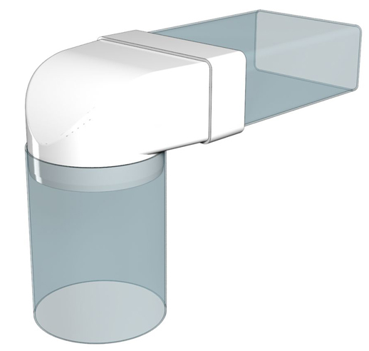 Soedinitel' ERA uglovoj 90°, ploskogo s kruglym 620SK12,5KP 2