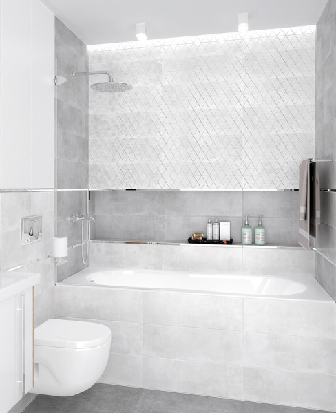 Plitka nastennaya Laparet Sharp svetlo-seryj 20h60 2