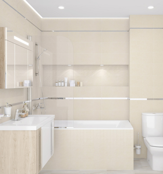 Plitka nastennaya Laparet Story bezhevyj mozaika 2