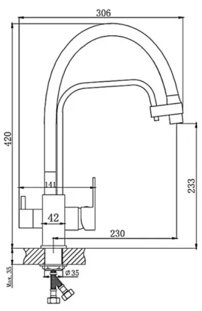 Smesitel dlya kuhni s podklyucheniem pitevoj vody 2