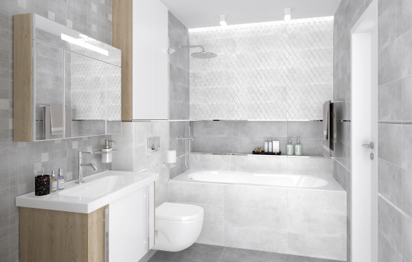 Plitka nastennaya Laparet Sharp seryj 20h60 2