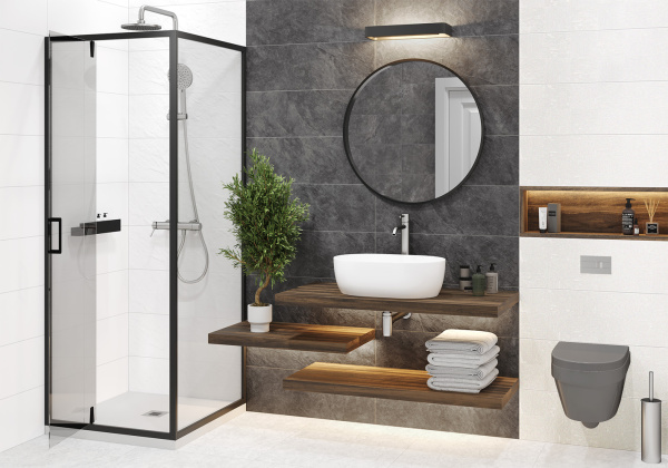 Plitka nastennaya Delacora Grafito Dark 2