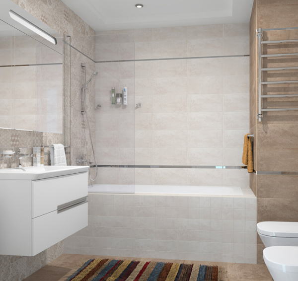 Plitka nastennaya Laparet Bastion bezhevyj 2