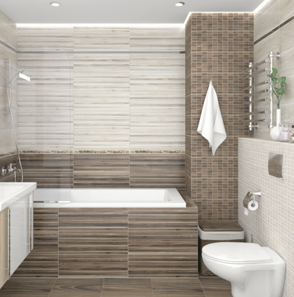 Plitka nastennaya Laparet Zen poloski bezhevyj 2