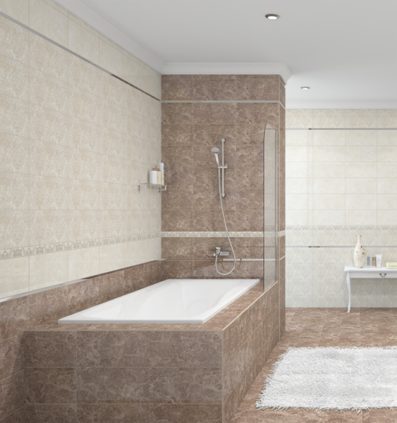 Plitka nastennaya Laparet Persey bezhevyj uzor 2