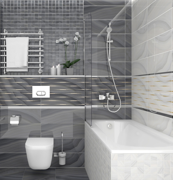 Agat Dekor mozaichnyj seryj MM60085 20h60 2