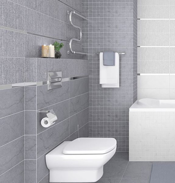 Plitka nastennaya Laparet Rock seryj 2