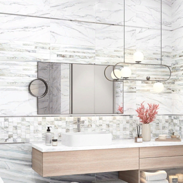 Bordyur Alma Ceramica Metallic Glossy Silver 2