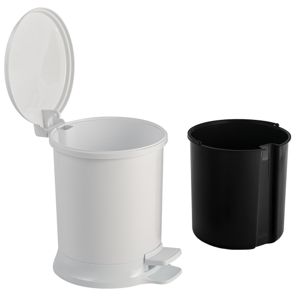 Vedro dlya musora s pedalyu 11l (belyj) 2