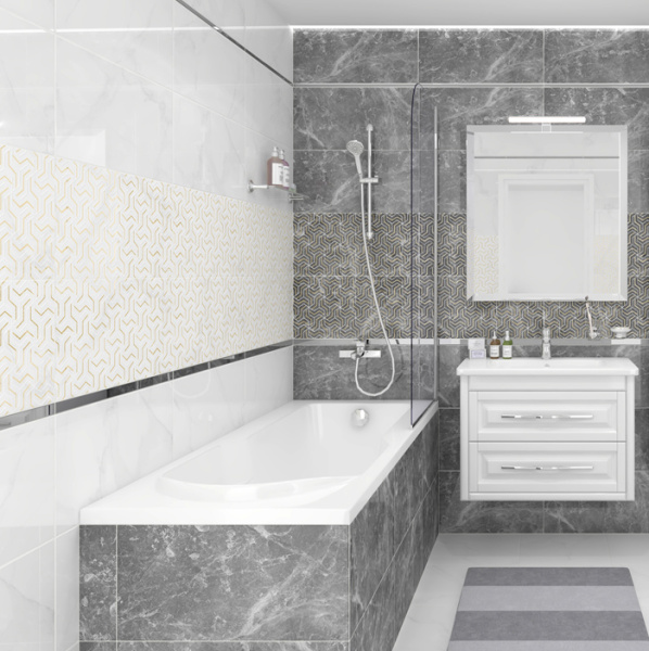 Plitka nastennaya Laparet Crystal belyj 30h60 2