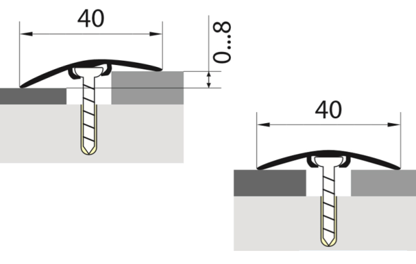 Styk s dyubelem 40mm 0,9 dub zhemchuzhnyj 2