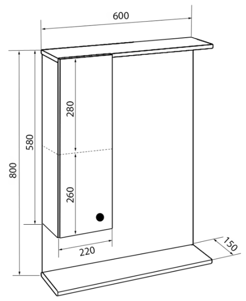 Zerkalo-shkaf LORANTO 2