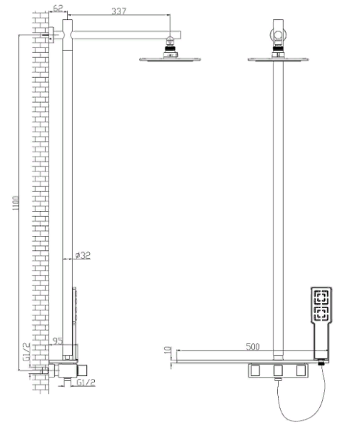 Dushevaya stojka LEMARK TROPIC LM7001C 2