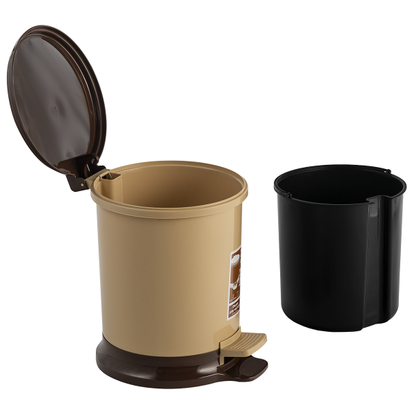 Vedro dlya musora s pedalyu 11l (bezhevyj) 2 Vedro dlya musora s pedalyu 11l (bezhevyj) 2