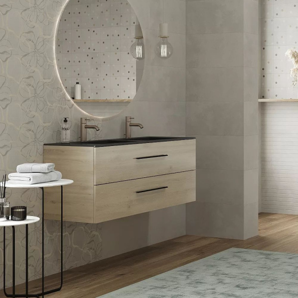 Plitka nastennaya Creto Naomi Rock Graphite 2