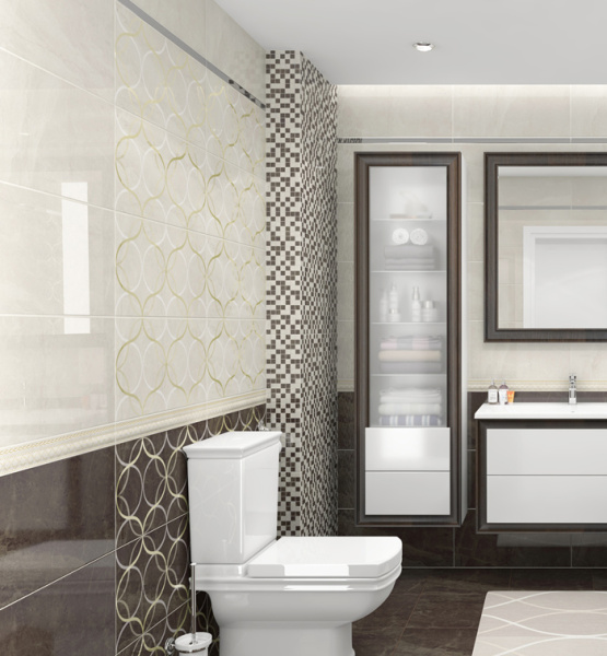 Plitka nastennaya Laparet Crystal korichnevyj 30h60 2