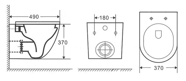 Unitaz podvesnoj mikrolift CeramaLux 2197MC 2 Unitaz podvesnoj mikrolift CeramaLux 2197MC 2