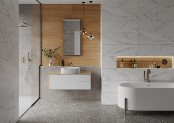 Plitka nastennaya Gracia Ceramica Marble glossy white wall 2