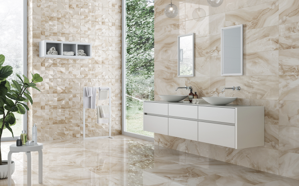 Plitka nastennaya Rev. Diva Mu Cream BR Rect 33,3h90 2