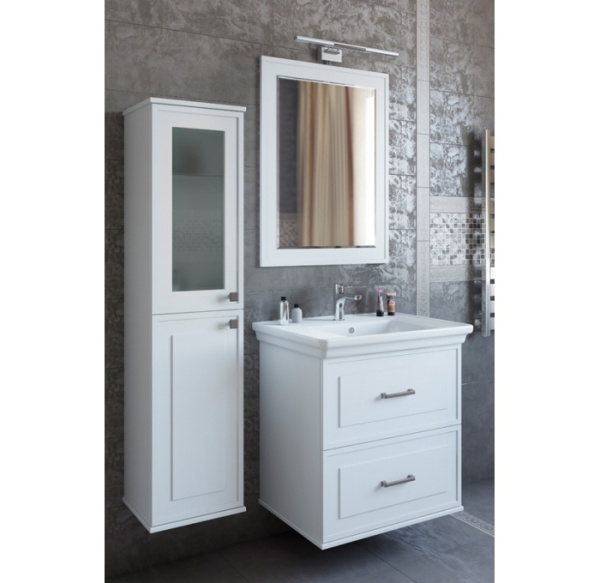 Penal podvesnoj 34,2sm levyj SANFLOR Modena belyj matovyj 3