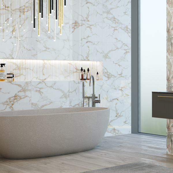 Plitka nastennaya Creto Shine gold 2