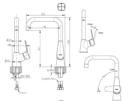 Smesitel dlya kuhni BRAVAT ECO F7111147C1 2
