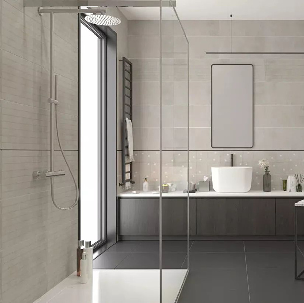Plitka nastennaya Creto Naomi Rock Line Graphite 2
