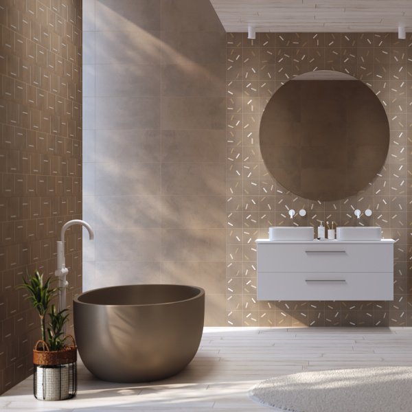 Plitka nastennaya Creto Naomi Rock Choco 2