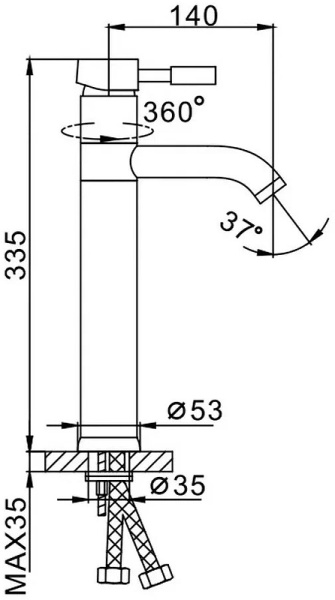 Smesitel dlya rakoviny FRAP F1052-57 2
