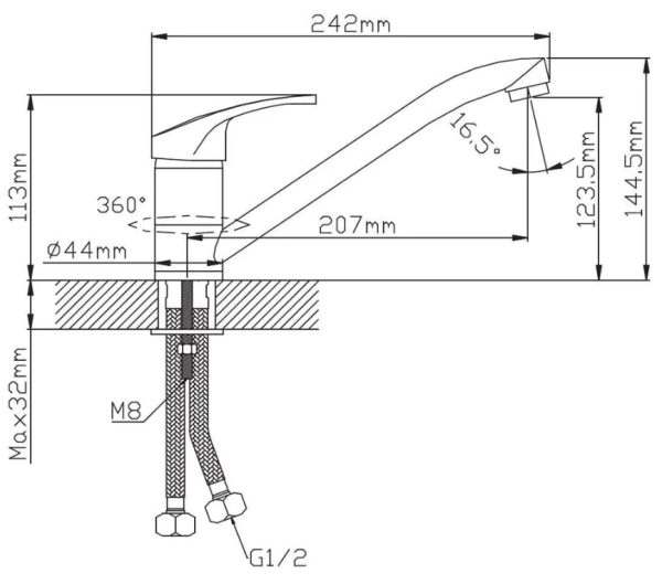 Smesitel dlya kuhni Diadonna D80442111 2