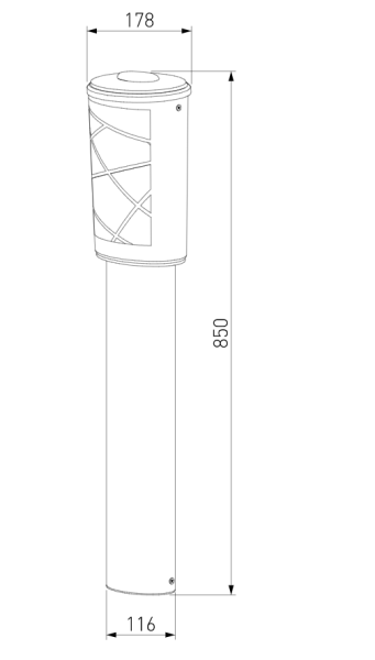 Svetilnik ulichnyj landshaftnyj ELEKTROSTANDARD Premier F chernyj GL 1017F 2
