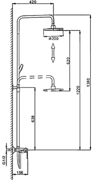 Dushevaya sistema FRAP F2431 2