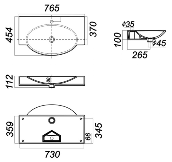 Rakovina SANITA LUXE INFINITY IN76SLWB01 2