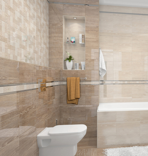 Plitka nastennaya Laparet Platan tyomno-bezhevyj 2