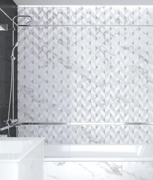 Dekor Laparet Granada belyj 25x75 2