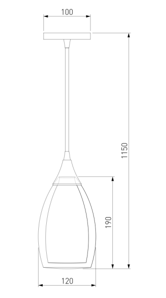 Svetilnik podvesnoj EVROSVET a044660 2