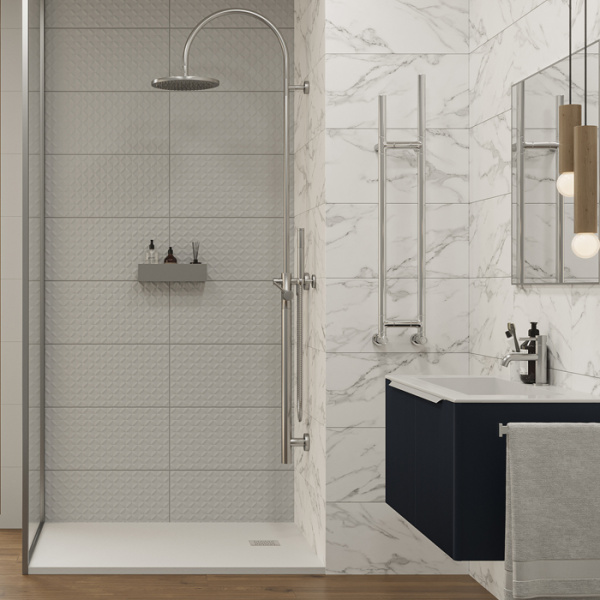 Plitka nastennaya Creto Pastel Waffle haze 2