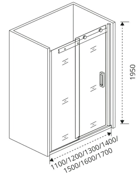Dushevoe ograzhdenie GOOD DOOR GALAXY prozrachnoe 2