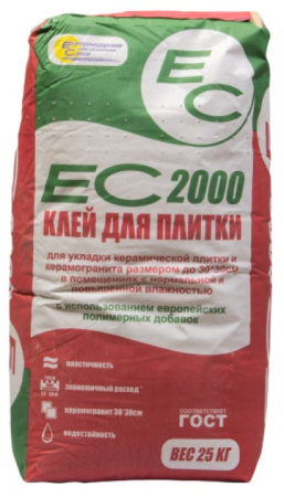 Klej ES 2000 dlya naruzhnyh i vnutrennih rabot 25kg